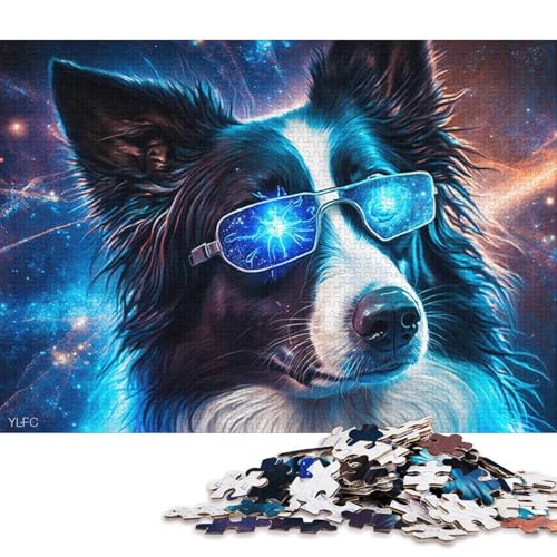 1000-teiliges Puzzlespiel Magic Dream Border Collie, Puzzle für Erwachsene, Papppuzzle, Familienspiele (Größe 38 * 26 cm) von LiJianXXXB