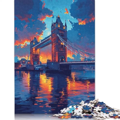 Puzzle 1000 Teile, Bridge of England, Erwachsenenpuzzle, Kartonpuzzle, tolles Geschenk für Erwachsene, 38 x 26 cm von LiJianXXXB