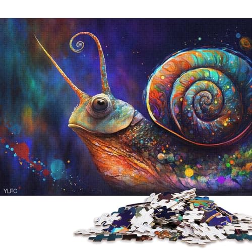 Puzzle 1000 Teile, Bunte Schnecke, Puzzle für Erwachsene, Holzpuzzle, Puzzle für Kinder, Geschenke, 75 x 50 cm von LiJianXXXB