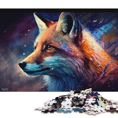 Puzzle 1000 Teile, Bunter Fuchs, Puzzle für Erwachsene, Holzpuzzle, Lernspielzeug, 75 x 50 cm von LiJianXXXB