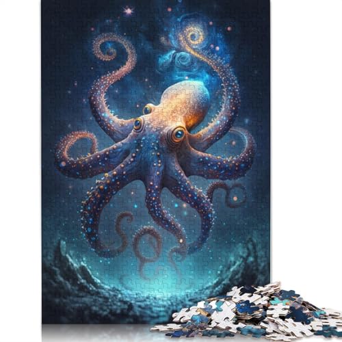 Puzzle 1000 Teile, Galaxie-Oktopus-Puzzle für Kinder, Kartonpuzzle, tolles Geschenk für Erwachsene, Größe: 38 x 26 cm von LiJianXXXB