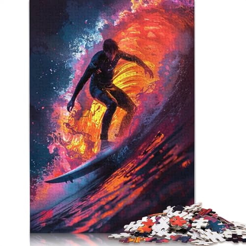 Puzzle 1000 Teile, Ozean-Surfen, Zhongli-Puzzle für Erwachsene, Kartonpuzzle, Lernspiel, Herausforderungsspielzeug, 38 x 26 cm von LiJianXXXB