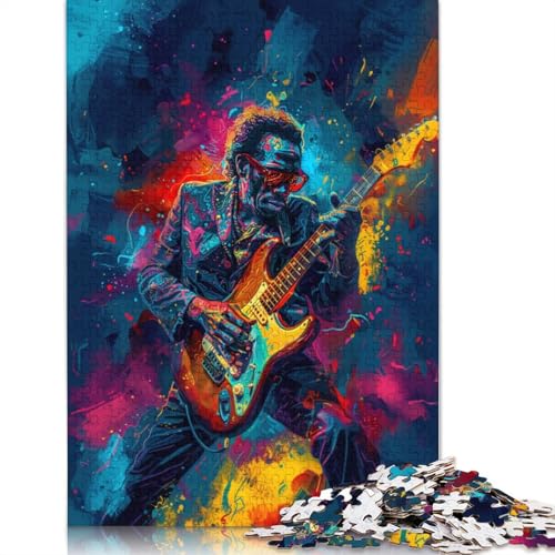 Puzzle 1000 Teile, Verrücktes Gitarrenspiel, Puzzle für Erwachsene, Papppuzzle, tolles Geschenk für Erwachsene, 38 x 26 cm von LiJianXXXB