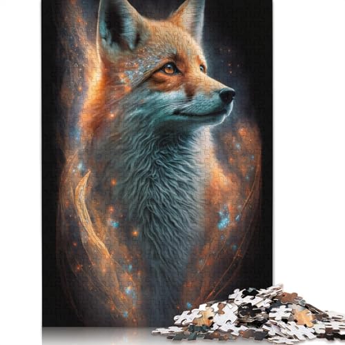 Puzzle 1000 Teile, süßes Kunst-Fuchs-Puzzle für Erwachsene, Papppuzzle, Heimdekoration, 38 x 26 cm von LiJianXXXB