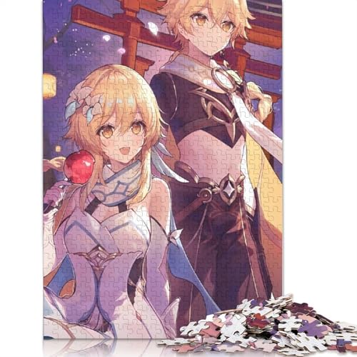 Puzzle 1000 Teile,Genshin Impact Puzzle für Erwachsene,Kartonpuzzles,Puzzles für Erwachsene,Lernspiel,Herausforderungsspielzeug (Größe 38 x 26 cm) von LiJianXXXB