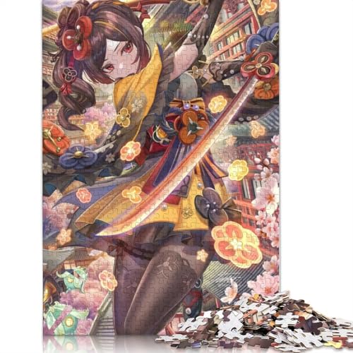 Puzzle 1000 Teile,Genshin Impact Puzzle für Kinder,Holzpuzzle,Lernspiel für Erwachsene und Kinder (Größe 75 x 50 cm) von LiJianXXXB