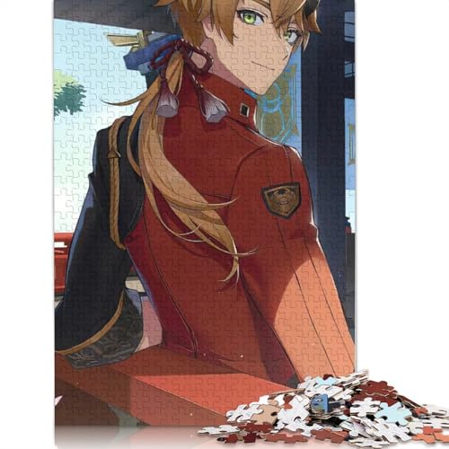 Puzzle 1000 Teile,Genshin Impact Puzzle für Kinder,Holzpuzzle,Lernspiel für Erwachsene und Kinder (Größe 75 x 50 cm) von LiJianXXXB