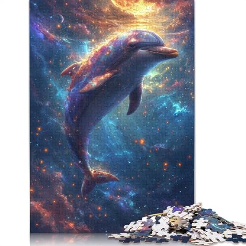 Puzzle 1000 Teile Anime-Delfine Puzzle für Erwachsene Kartonpuzzle Lernspielzeug 38x26cm von LiJianXXXB