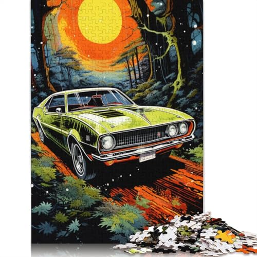 Puzzle 1000 Teile Cooles buntes Sportwagen-Puzzle für Erwachsene, Karton-Puzzle, Lernspielzeug, 38 x 26 cm von LiJianXXXB