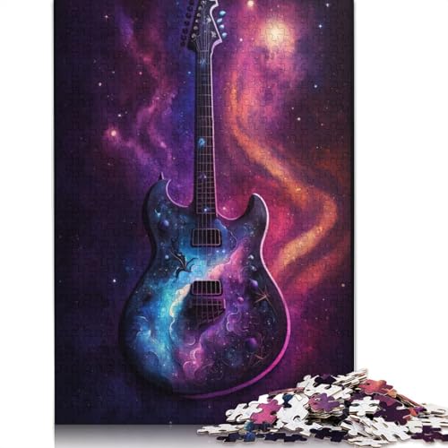 Puzzle 1000 Teile Galaxy-Gitarren-Puzzle für Erwachsene, Kartonpuzzle, dekomprimierend, intellektuelles Lernspielzeug, Größe: 38 x 26 cm von LiJianXXXB