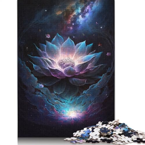 Puzzle 1000 Teile Galaxy Lotus Puzzle für Erwachsene Holzpuzzle Dekomprimierendes geistiges Lernspielzeug Größe: 75x50cm von LiJianXXXB