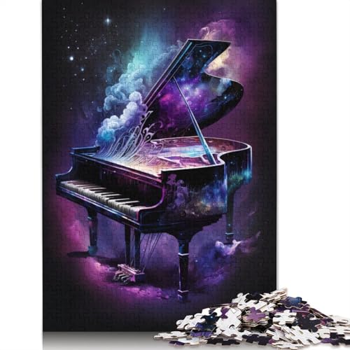 Puzzle 1000 Teile Galaxy Piano Puzzle für Erwachsene, Kartonpuzzle, Dekomprimieren, geistiges Lernspielzeug, Größe: 38 x 26 cm von LiJianXXXB