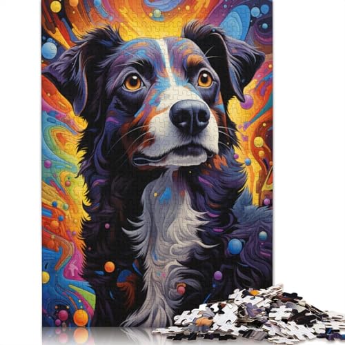 Puzzle 1000 Teile Künstlerischer Schäferhund Puzzle für Erwachsene Kartonpuzzle Lernspielzeug 38x26cm von LiJianXXXB