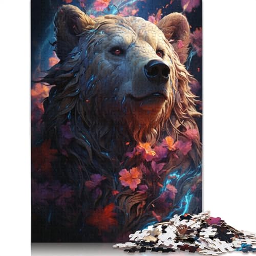 Puzzle 1000 Teile Schöner Bär Puzzle für Erwachsene Kartonpuzzle Lernspielzeug 38x26cm von LiJianXXXB