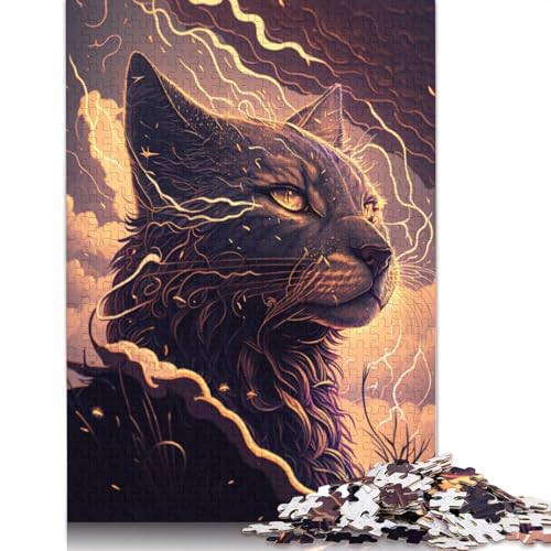 Puzzle 1000 Teile Tier-Fantasie-Luchs-Puzzle für Erwachsene, Papppuzzle, Familienspiele, Größe: 38 x 26 cm von LiJianXXXB