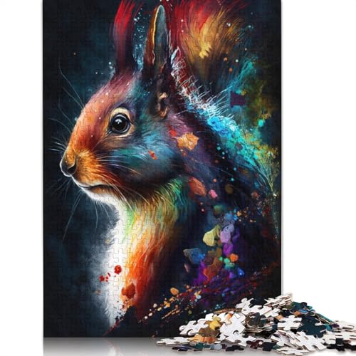 Puzzle 1000 Teile für Erwachsene, Eichhörnchen-Graffiti, Puzzle für Erwachsene, Holzpuzzle, Spielzeug, Denkspiel, 75 x 50 cm von LiJianXXXB