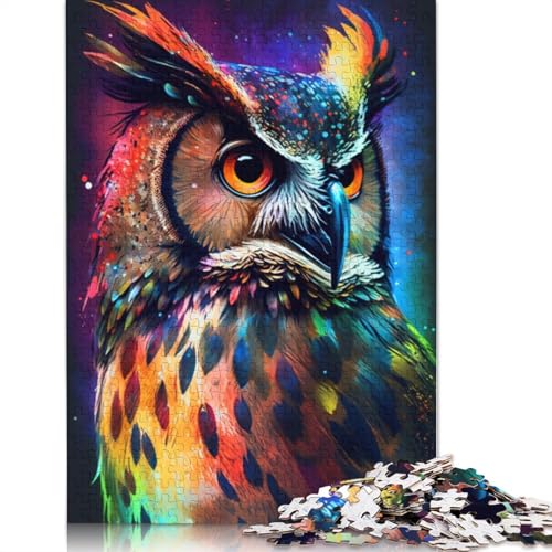 Puzzle 1000 Teile für Erwachsene, Fantasie-Eule, Puzzle für Erwachsene, Holzpuzzle, Spielzeug, Denkspiel, 75 x 50 cm von LiJianXXXB