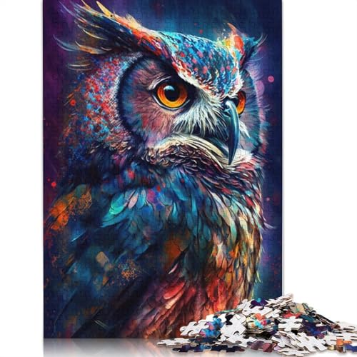 Puzzle 1000 Teile für Erwachsene, Fantasie-Eule, Puzzle für Erwachsene, Holzpuzzle, anspruchsvolles Spiel, 75 x 50 cm von LiJianXXXB