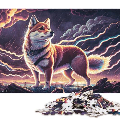 Puzzle 1000 Teile für Erwachsene, Fantasie-Puzzle Shiba Inu, Puzzle für Erwachsene, Holzpuzzle, Spielzeug, Denkspiel, 75 x 50 cm von LiJianXXXB