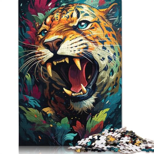 Puzzle 1000 Teile für Erwachsene, Gemälde eines Wilden Geparden, Puzzle für Erwachsene, Holzpuzzle, Spielzeug, Wanddekoration, Größe 75 x 50 cm von LiJianXXXB