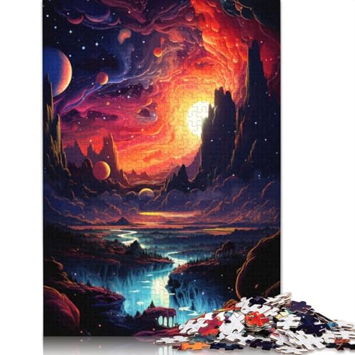 Puzzle 1000 Teile für Erwachsene, Landschaft im Universum, Puzzle für Erwachsene, Holzpuzzle, Spielzeug, Wanddekoration, Größe 75 x 50 cm von LiJianXXXB