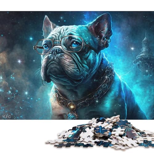 Puzzle 1000 Teile für Erwachsene, Magic Machine Bulldog, Puzzle für Erwachsene, Kartonpuzzle, anspruchsvolles Spiel, 38 x 26 cm von LiJianXXXB