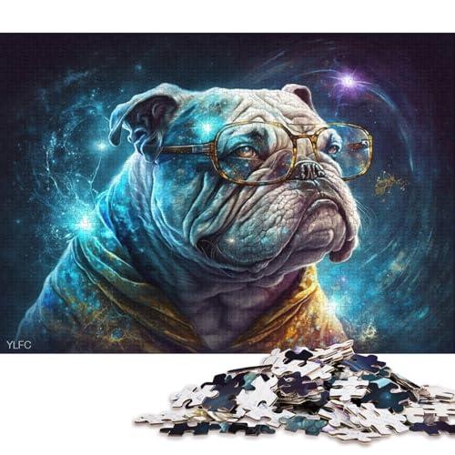 Puzzle 1000 Teile für Erwachsene, Magic Machine Bulldog, Puzzles für Erwachsene, Holzpuzzle, Spielzeug, Denkspiel, 75 x 50 cm von LiJianXXXB