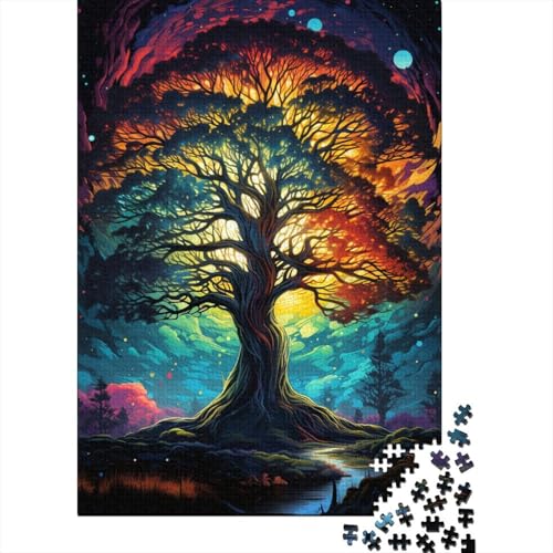 Puzzle 1000 Teile für Erwachsene, Malerei, Farbe, Tier, Eule, Puzzle, Geschenk, Holzpuzzle, Heimdekoration von LiJianXXXB