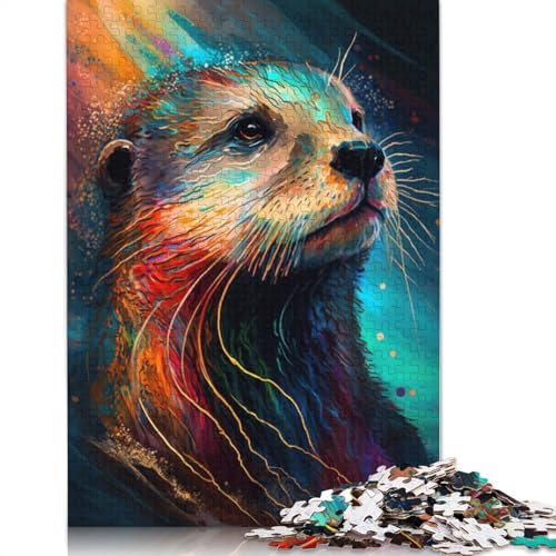 Puzzle 1000 Teile für Erwachsene, Otter-Graffiti, Puzzles für Erwachsene, Holzpuzzle, Spielzeug, Denkspiel, 75 x 50 cm von LiJianXXXB