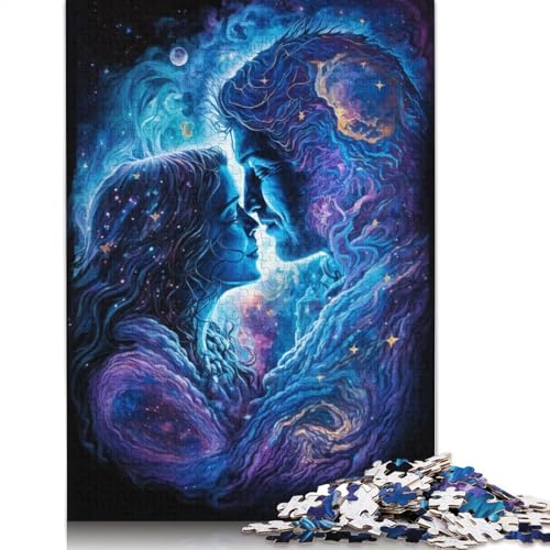 Puzzle 1000 Teile für Erwachsene, Paar in der Galaxie, Puzzle für Erwachsene, Papppuzzle, dekomprimierendes, intellektuelles Lernspielzeug (Größe 38 x 26 cm) von LiJianXXXB