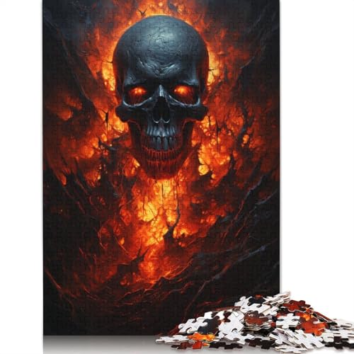 Puzzle 1000 Teile für Erwachsene, Psychedelischer Totenkopf, Kartonpuzzle, Erwachsenenpuzzle, Geschenke, 38 x 26 cm von LiJianXXXB