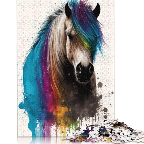 Puzzle 1000 Teile für Erwachsene, Shetlandpony, buntes Puzzle für Erwachsene, Kartonpuzzle, anspruchsvolles Spiel, 38 x 26 cm von LiJianXXXB