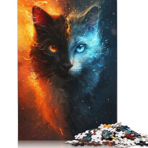 Puzzle 1000 Teile für Erwachsene, Traumkatzen, Puzzle für Erwachsene, Kartonpuzzle, Puzzle – anspruchsvolles Spiel, 38 x 26 cm von LiJianXXXB