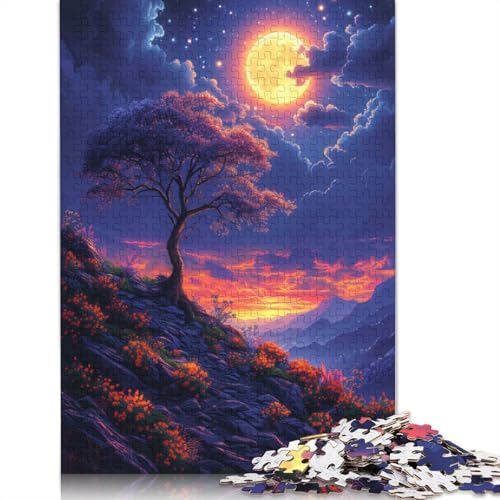 Puzzle 1000 Teile für Erwachsene, Wolken und Blumen in den Bergen, Puzzle aus Karton, tolles Geschenk für Erwachsene, 38 x 26 cm von LiJianXXXB