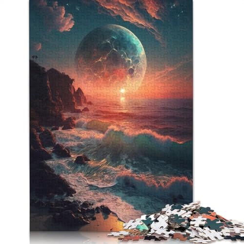 Puzzle 1000 Teile für Erwachsene, Wunderschöner Sonnenuntergang, Puzzle aus Karton, tolles Geschenk für Erwachsene, 38 x 26 cm von LiJianXXXB