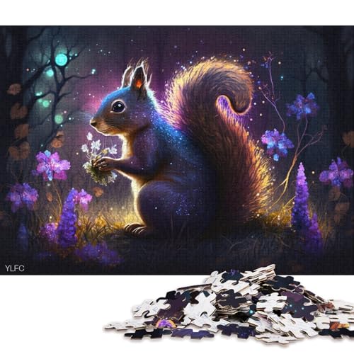 Puzzle 1000 Teile für Erwachsene, magisches Eichhörnchen, Puzzle für Erwachsene, Holzpuzzle, Spielzeug, Denkspiel, 75 x 50 cm von LiJianXXXB