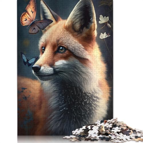 Puzzle 1000 Teile für Erwachsene, süßes Fuchs-Puzzle für Erwachsene, Kartonpuzzle, Puzzle – anspruchsvolles Spiel, 38 x 26 cm von LiJianXXXB