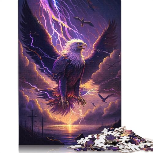 Puzzle 1000 Teile für Erwachsene Fantasy-Adler-Puzzle für Kinder, Kartonpuzzle, Lernspiele für Erwachsene und Kinder, Größe: 38 x 26 cm von LiJianXXXB