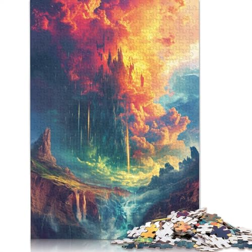 Puzzle 1000 Teile für Erwachsene Regenbogenwolken Puzzle für Erwachsene Kartonpuzzle Herausforderndes Spiel 38x26cm von LiJianXXXB