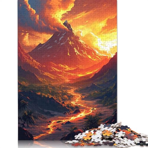 Puzzle 1000 Teile für Erwachsene Volcano of Art Puzzle für Erwachsene, Kartonpuzzle, anspruchsvolles Spiel, 38 x 26 cm von LiJianXXXB