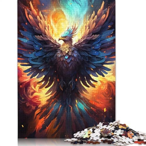 Puzzle 1000 Teile für Erwachsene und Kinder von Fire Colored Phoenix Puzzle für Erwachsene, Kartonpuzzle, dekomprimierendes geistiges Lernspielzeug, Größe 38 x 26 cm von LiJianXXXB