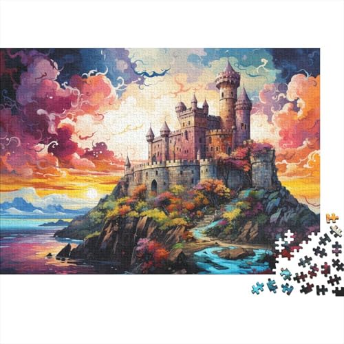 Puzzle Altes Schloss, Puzzle für Erwachsene, 1000 Teile, Holzpuzzle für Erwachsene und Kinder ab 12 Jahren, Lernspiel, 50 x 75 cm von LiJianXXXB