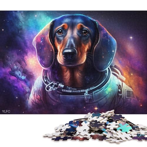 Puzzle Astronaut Chihuahua 1000 Teile Puzzle Spielzeug Kartonpuzzle Geeignet für Kinder ab 12 Jahren Tolles Geschenk für Erwachsene 38x26cm von LiJianXXXB