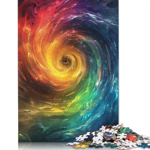 Puzzle Bunte Wirbel, 1000 Teile, Kartonpuzzle für Erwachsene und Kinder ab 12 Jahren, Spaß für die ganze Familie, Puzzle, 38 x 26 cm von LiJianXXXB