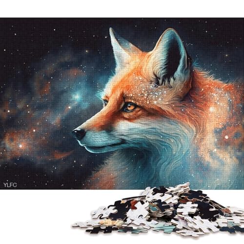 Puzzle Cosmic Fantasy Fox 1000 Teile Puzzle Spielzeug Holzpuzzle Geeignet für Kinder ab 12 Jahren Tolles Geschenk für Erwachsene 75x50cm von LiJianXXXB