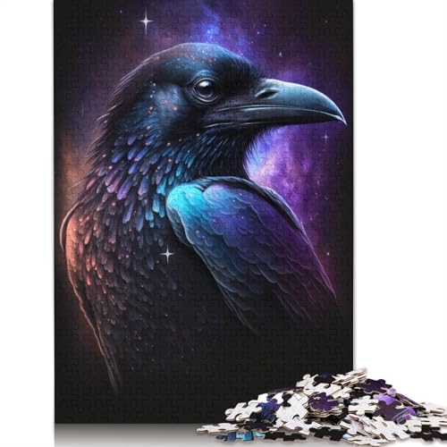 Puzzle Crow, 1000-teiliges Puzzle für Erwachsene, Kartonpuzzle für Erwachsene und Kinder ab 12 Jahren, Spielzeug, Denkspiel, Größe: 38 x 26 cm von LiJianXXXB