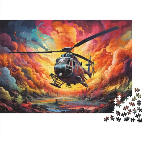 Puzzle Farbiges Kampfjet-Puzzle für Erwachsene 1000 Teile Holzpuzzle für Erwachsene und Kinder ab 12 Jahren Lernspiel 50x75cm von LiJianXXXB