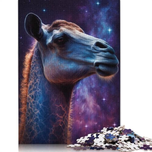 Puzzle Galaxy Camel Space, 1000-teiliges Puzzle für Erwachsene, Kartonpuzzle für Erwachsene und Kinder ab 12 Jahren, Spielzeug, Denkspiel, Größe: 38 x 26 cm von LiJianXXXB