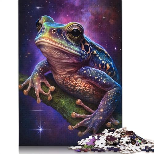 Puzzle Galaxy Frog, 1000-teiliges Puzzle für Erwachsene, Kartonpuzzle für Erwachsene und Kinder ab 12 Jahren, Spielzeug, Denkspiel, Größe: 38 x 26 cm von LiJianXXXB