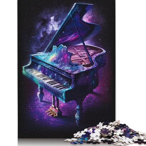 Puzzle Galaxy Piano, 1000-teiliges Puzzle für Erwachsene, Kartonpuzzle für Erwachsene und Kinder ab 12 Jahren, Spielzeug, Denkspiel, Größe: 38 x 26 cm von LiJianXXXB